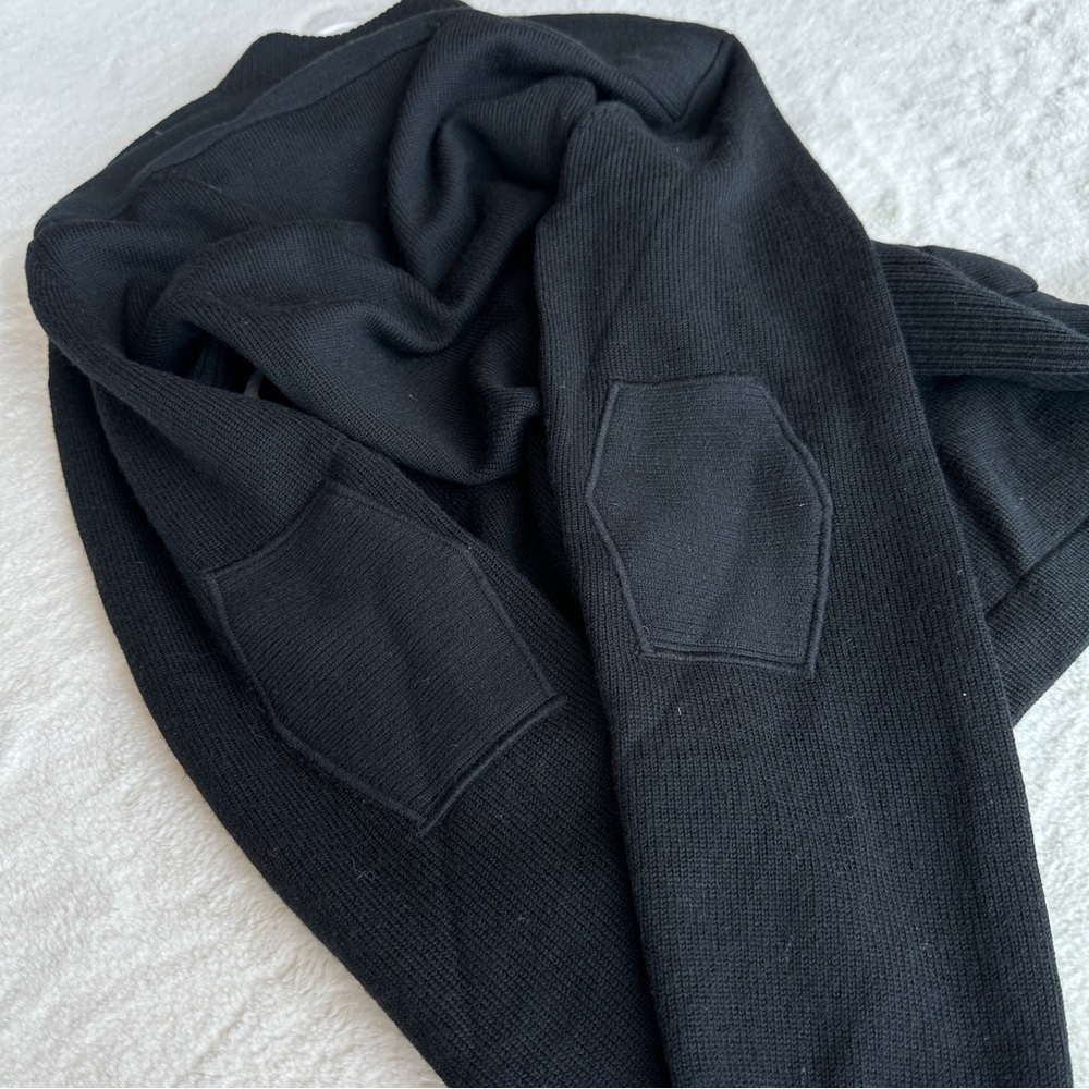 Massif NWOT Wool Black Military Knit Pockets Cardigan XL - Picture 12 of 15